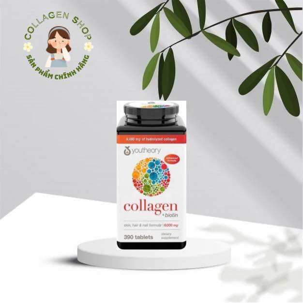 Viên uống đẹp da Collagen Youtheory+Biotin 390 viên Mỹ