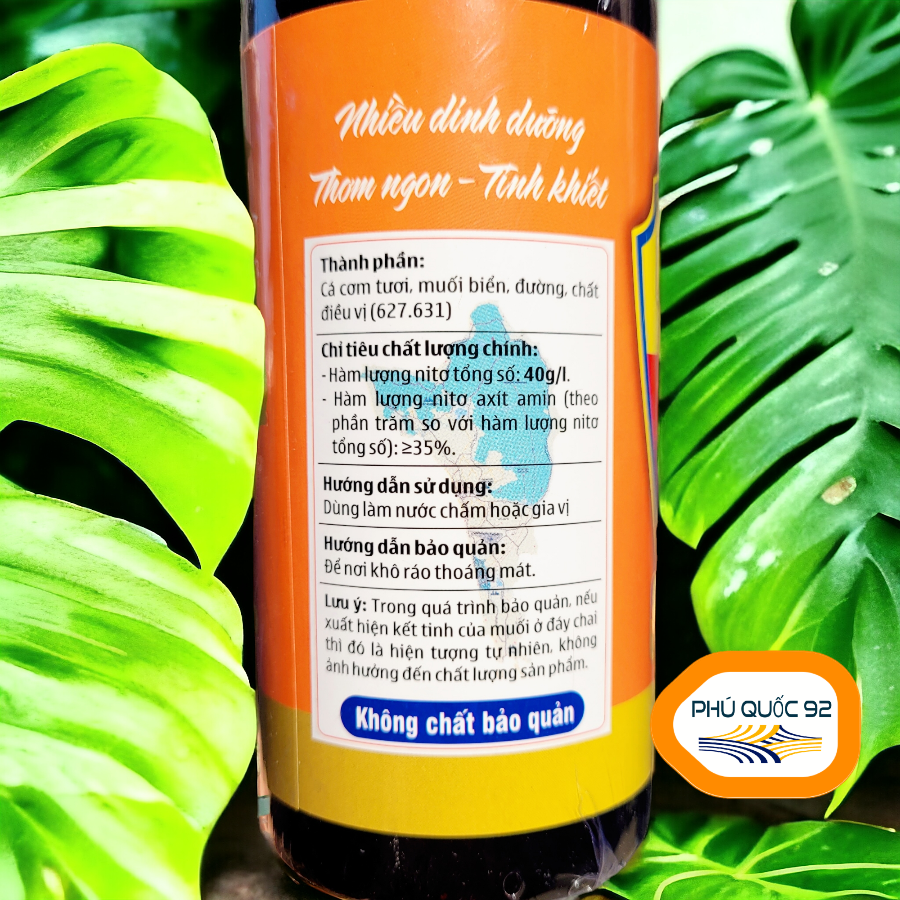 Nước Mắm Phú Quốc - chai 500ml 40 độ đạm