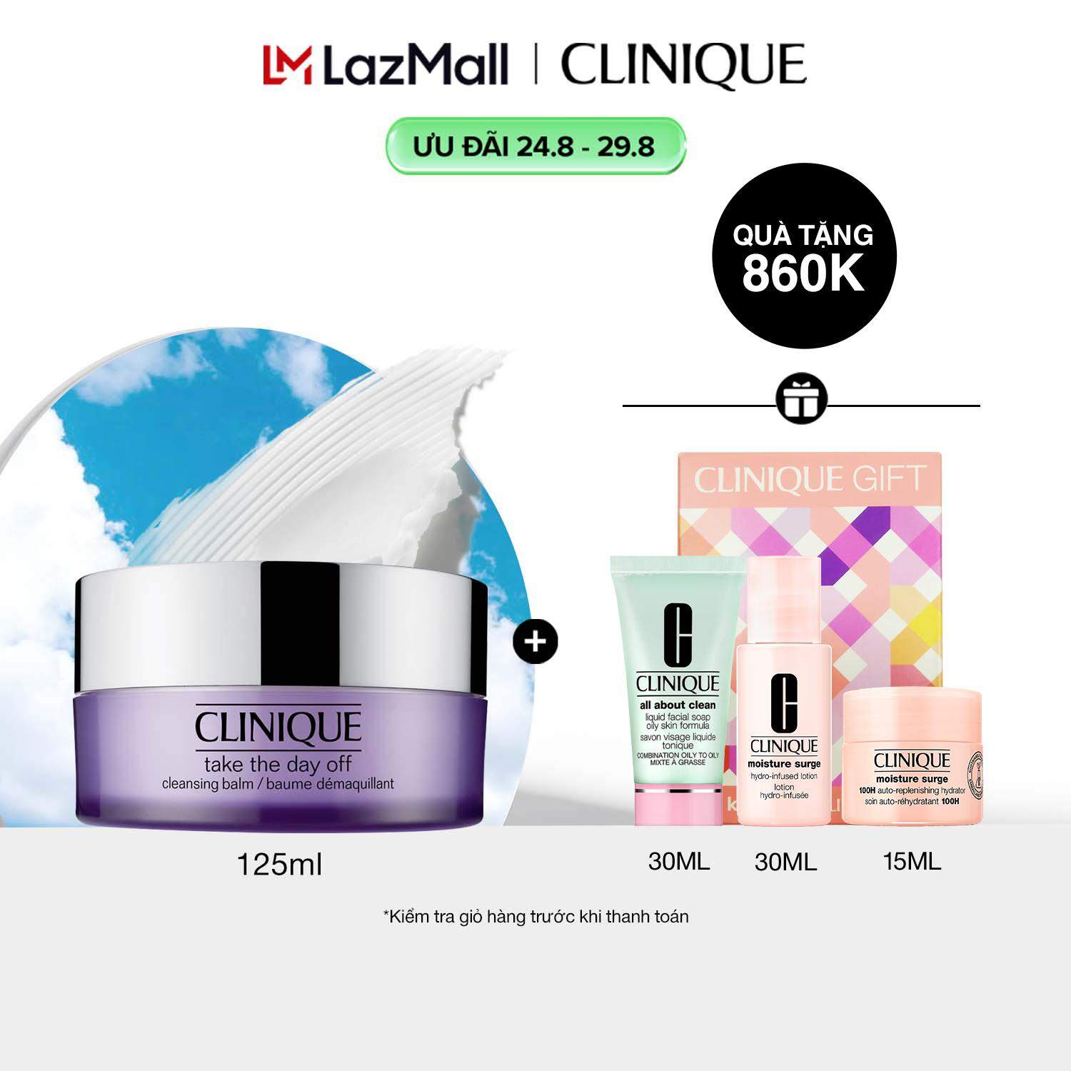 Sáp tẩy trang dịu nhẹ không làm khô da Clinique Take The Day Off Cleansing Balm 125ml