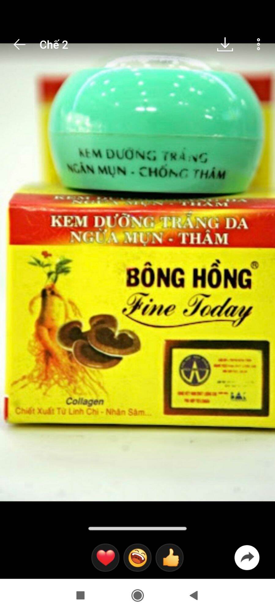 12 kem Bông Hồng Fine today trắng da ngừa mụn thâm 10g