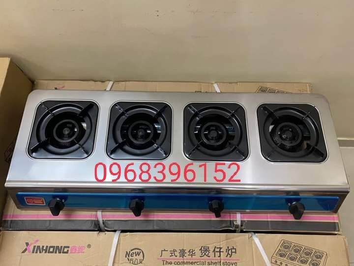 Bếp gas nấu mì cay 4 lò, bếp gas 4 cửa, bếp gas 4 họng