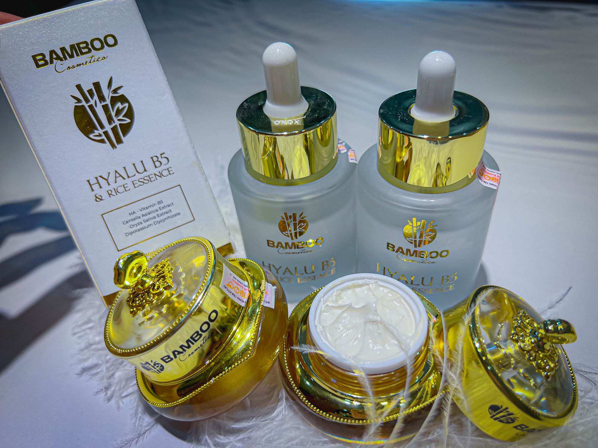 Comboo Kem Face LụaVà Serum B5 30ml Bamboo (Chính Hãng )