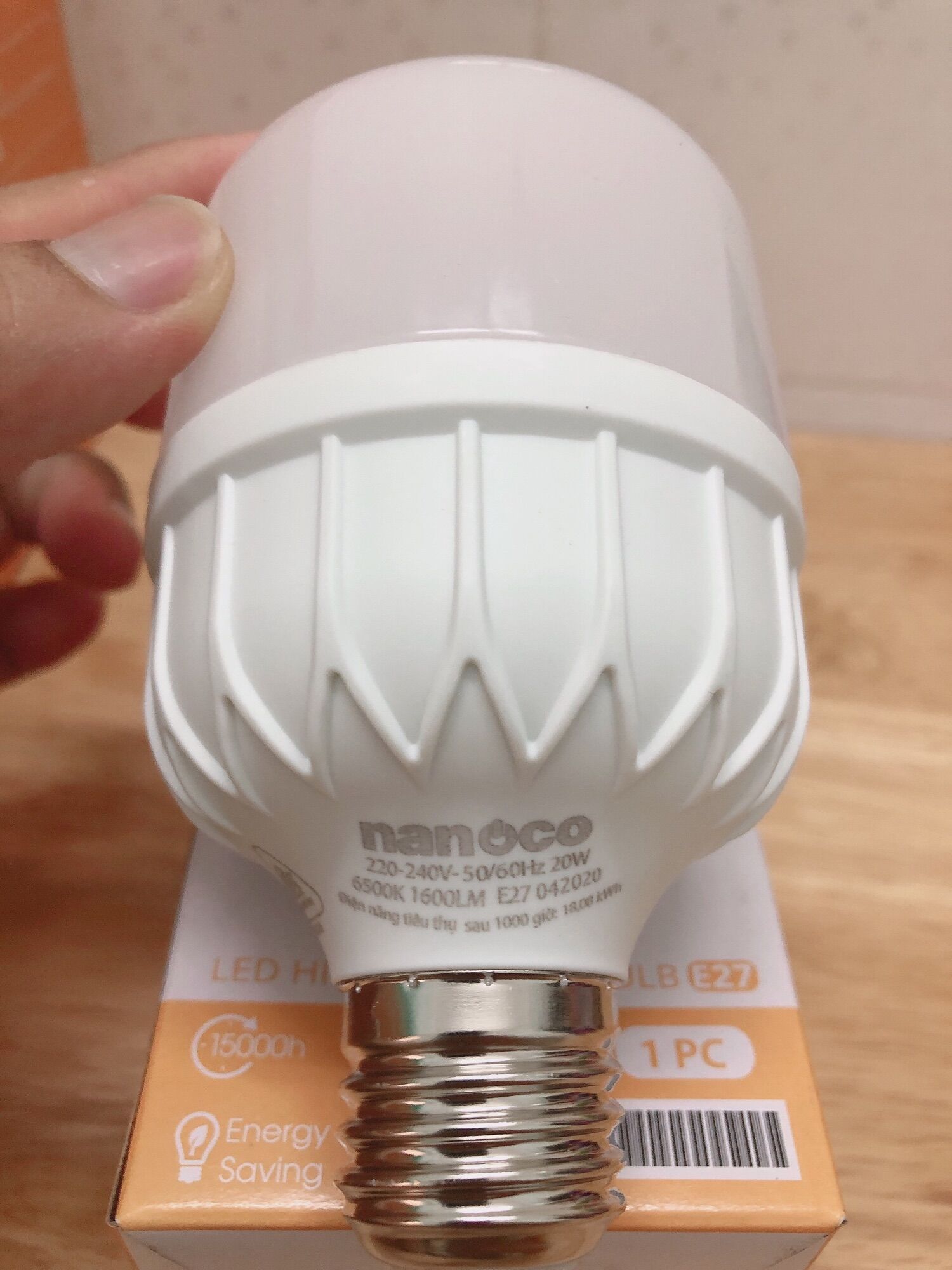 [HCM]bóng 20w led BULB trụ E27 NLB206 nanoco trắng