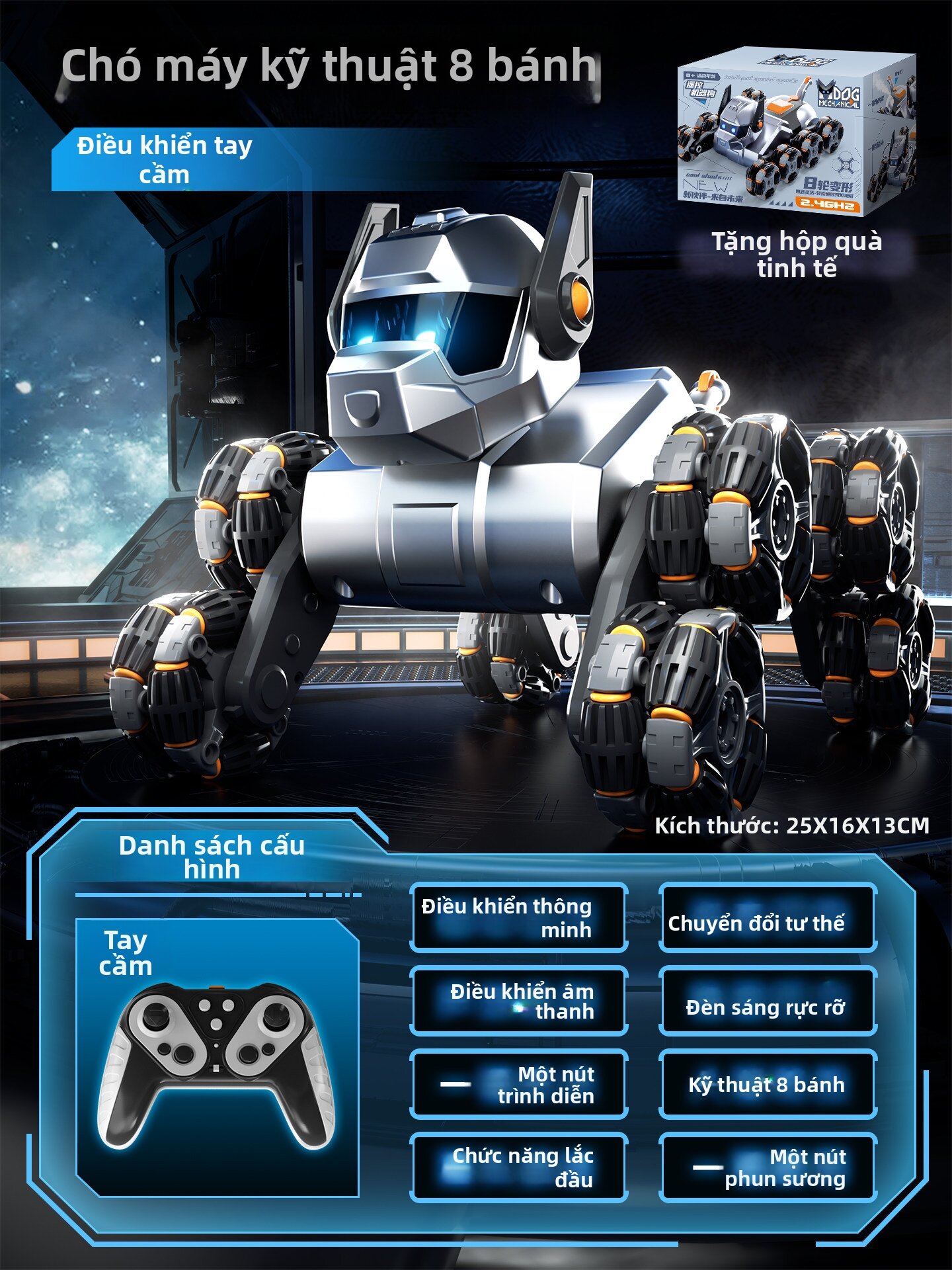 BTOP | Chú Chó Robot Điều Khiển Từ Xa với Động Tác và Điều Khiển Đôi