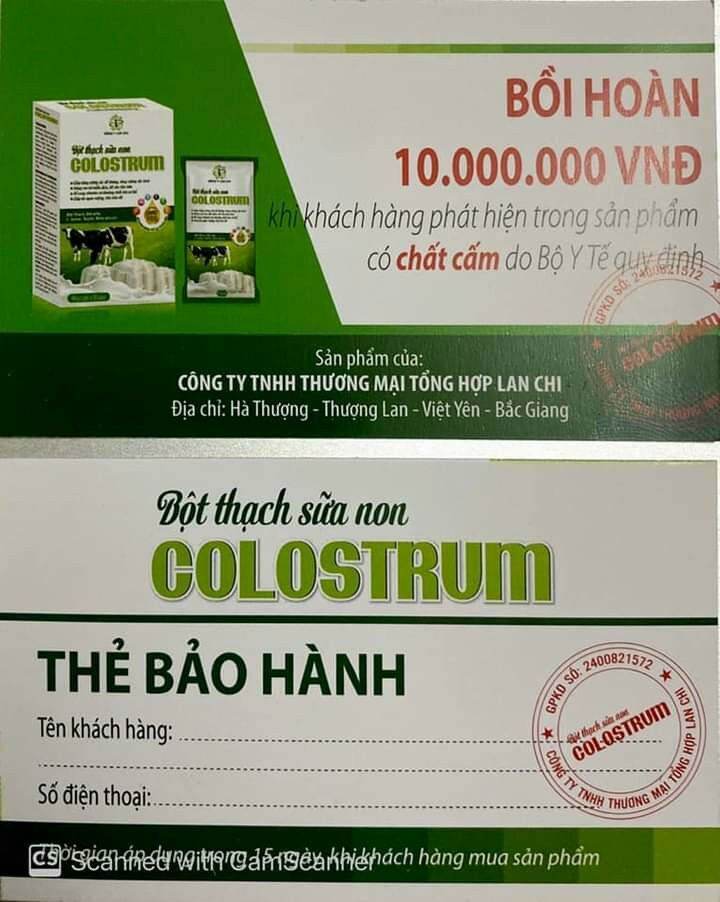 Bột thạch sữa non Lan Chi ( 1hộp 100g 2 gói) ( Bột rau cáu) : tôtt hệ tiê u hó a
