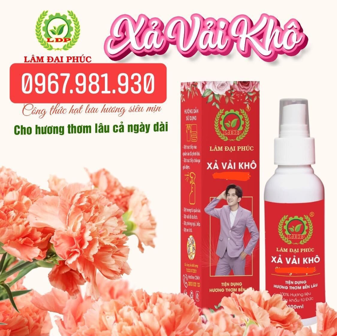 XẢ VẢI KHÔ 100ML ( màu đỏ ) - LÂM ĐẠI PHÚC