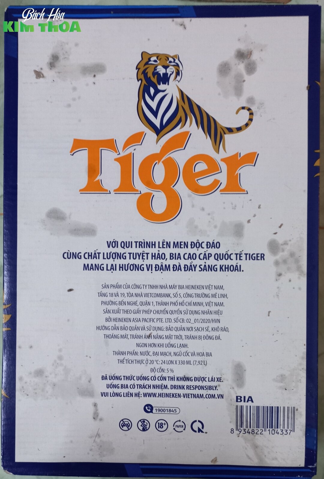 [ HCM ] THÙNG 24 LON BIA TIGER 330ml - Date mới