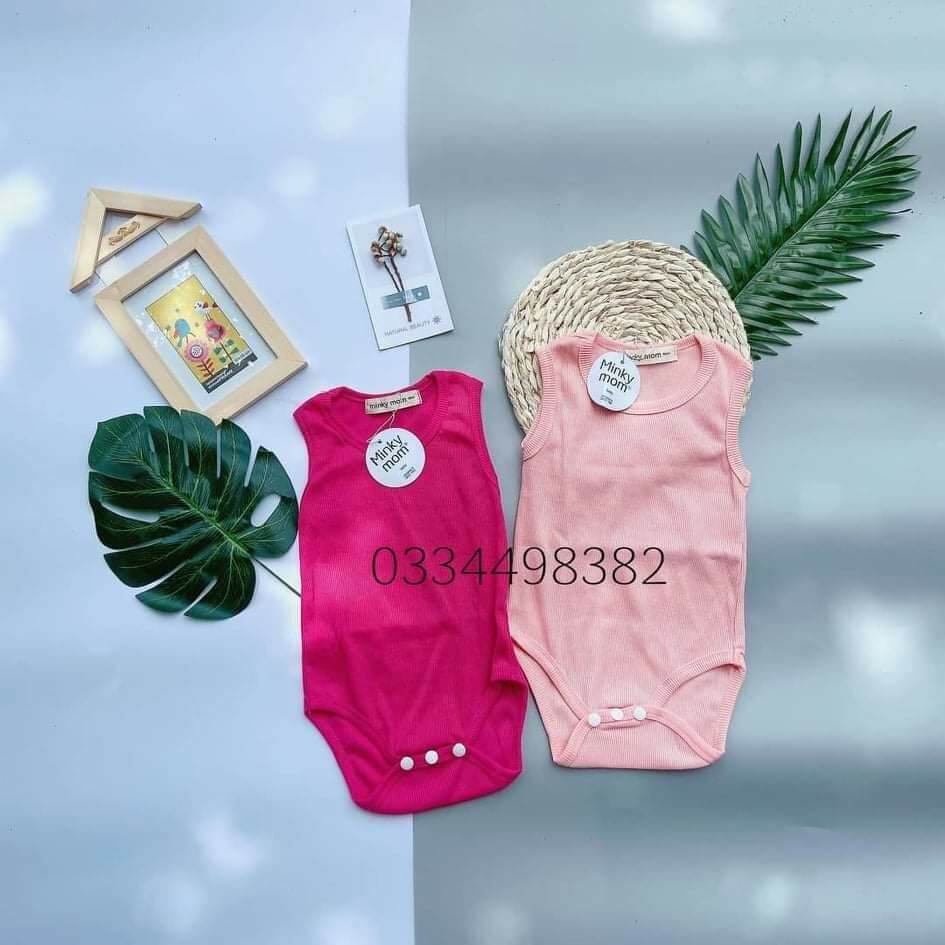 Bộ bodysuit ba lỗ cho bé .chất liệu thun gân co giãn 4 chiều