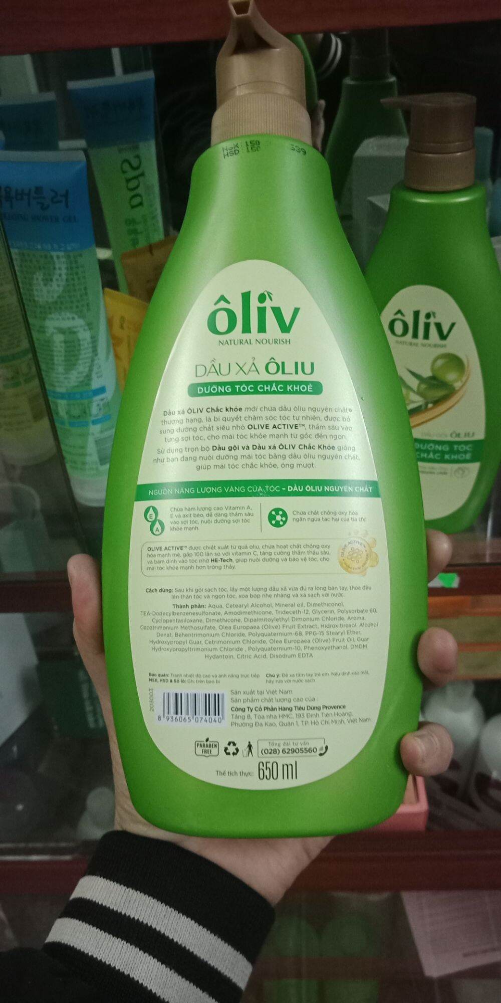 Dầu xả oliu dưỡng tóc chắc khỏe 650ml