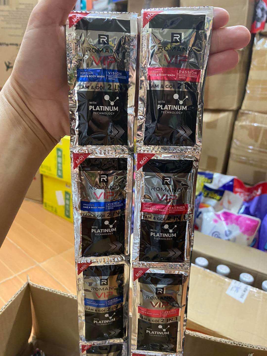 Dầu gội Romano dây 12 gói