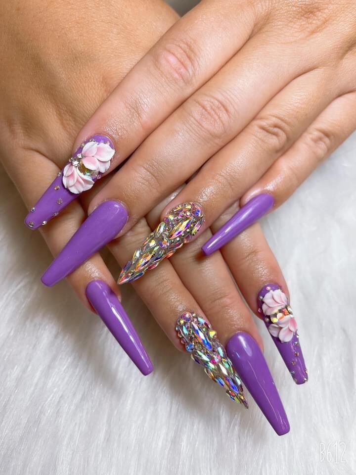 Hoa bột Nail- hoa cúc đá lấp lánh (giá 1 bông)