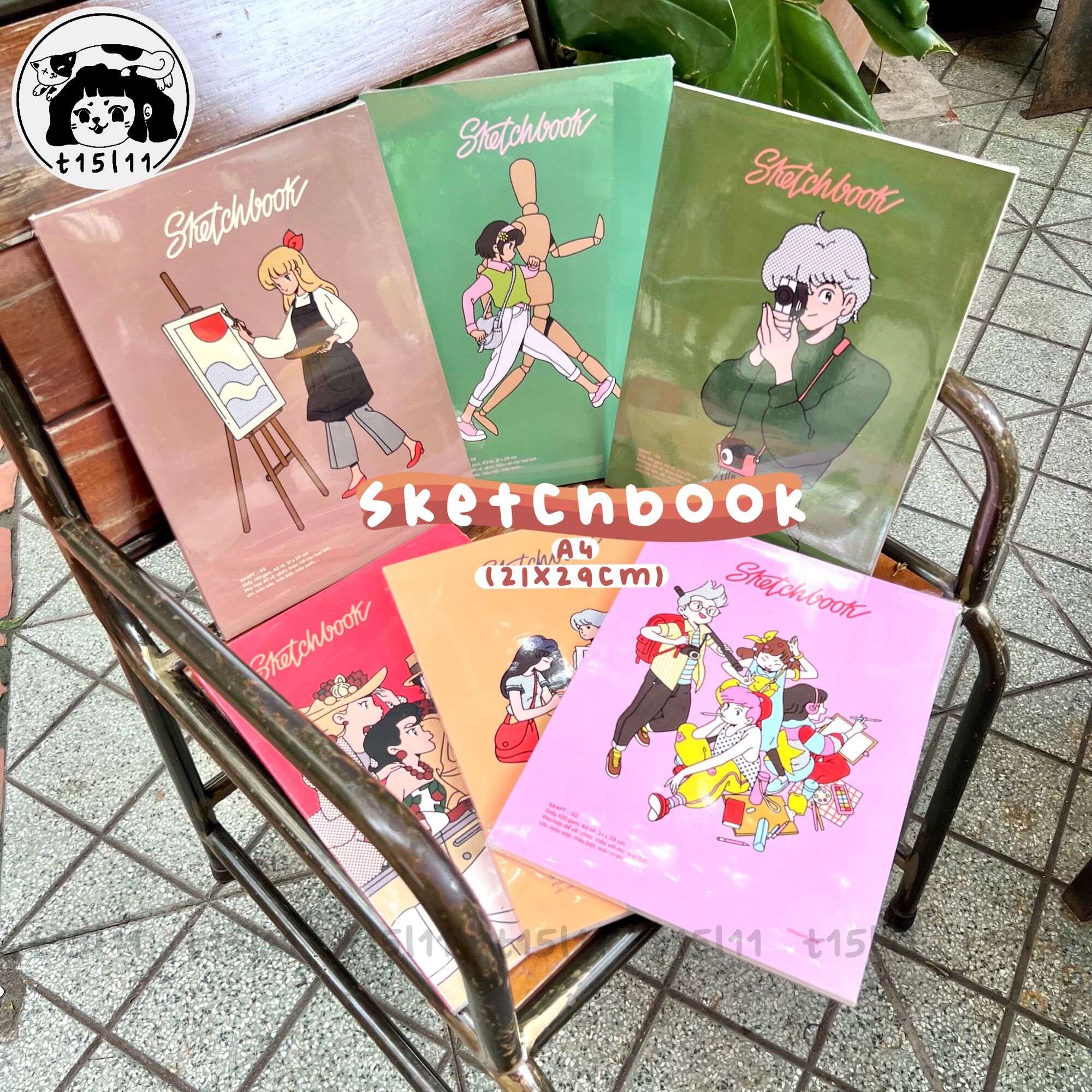 Sổ vẽ a4 sketchbook kí hoạ cma studio 120gsm 21x29cm