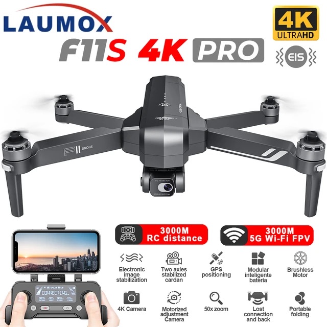 Flycam SJRC F11s 4k pro - f11s 3km - Gimbal 3 trục 4K - Bh 3T