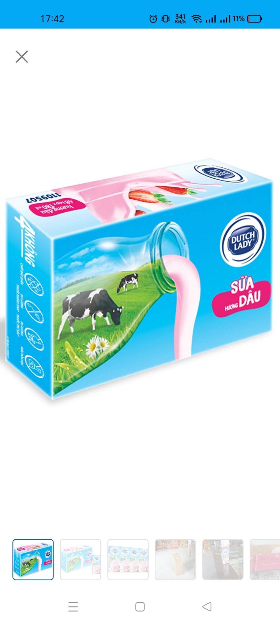 Sữa cô gái hà lan dâu