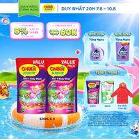 Combo 2 Túi Sữa Tắm Gội Carrie Junior Cho Bé chiết xuất trái cây thiên nhiên Hương Cheeky Cherry 500G