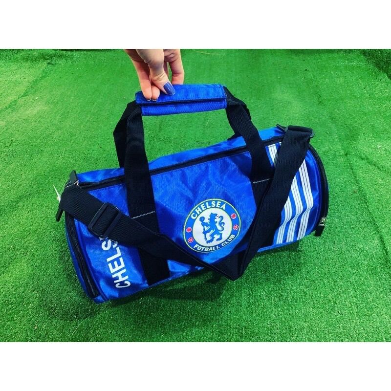 TÚI CHELSEA XANH đeo chéo 2 ngăn ( túi đựng giày đá banh đeo chéo và túi trống 2 ngăn )