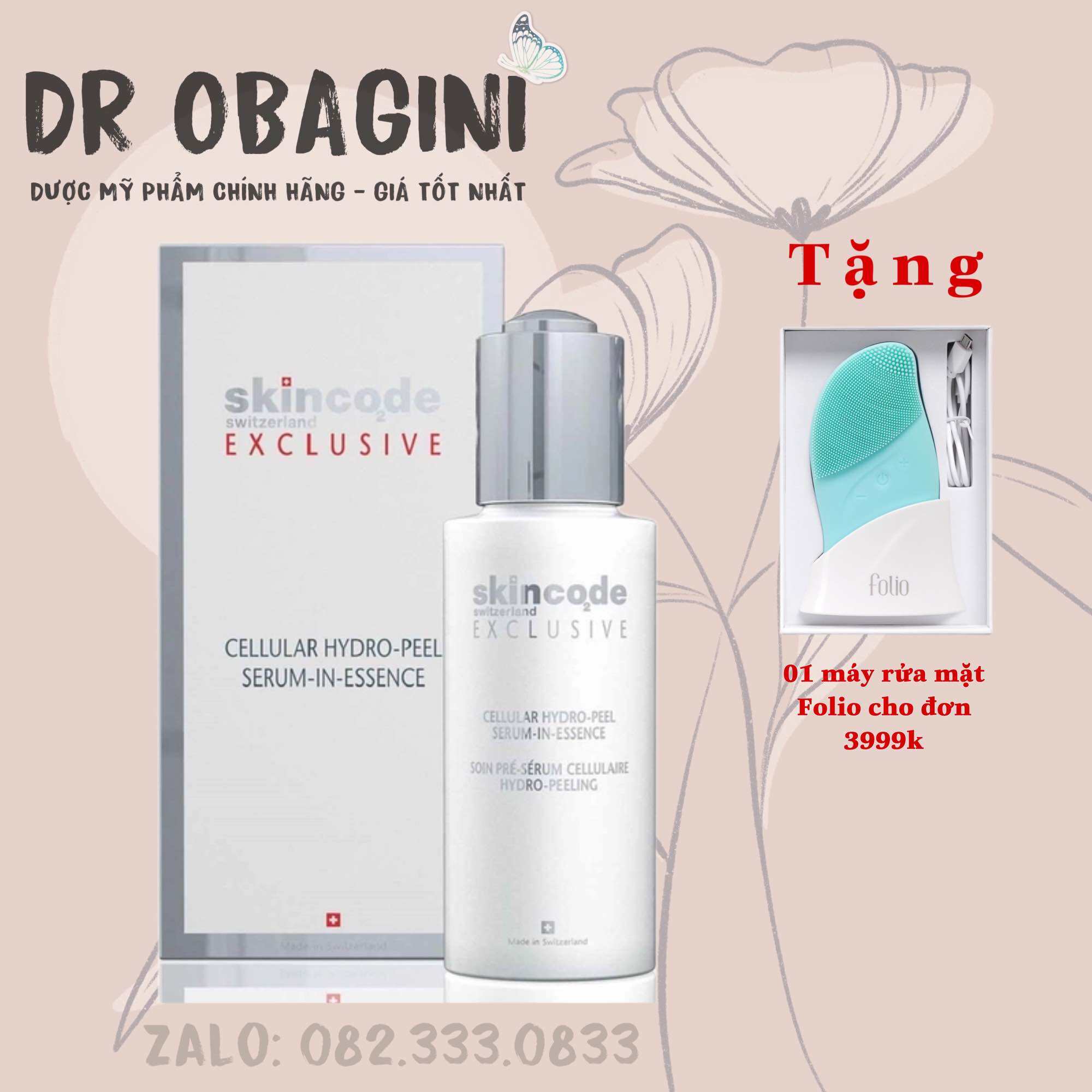 Skincode Cellular Hydro-Peel Serum-in-Essence Serum đột phá  tế bào 2 trong 1 chuyển hóa và tái tạo da