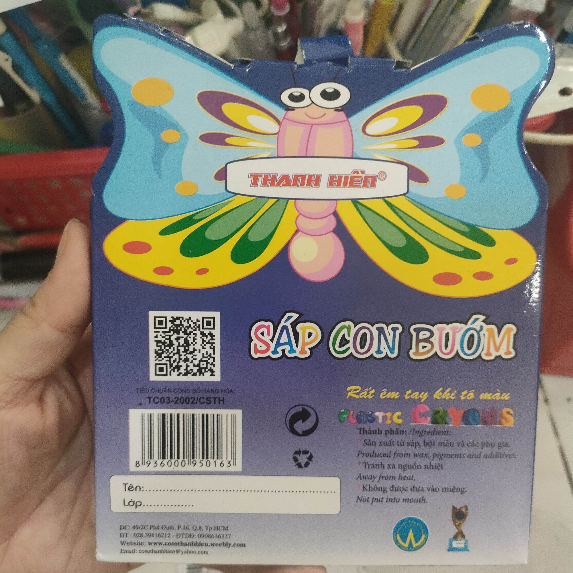 Sáp màu Thanh Hiền -bướm 12 Màu