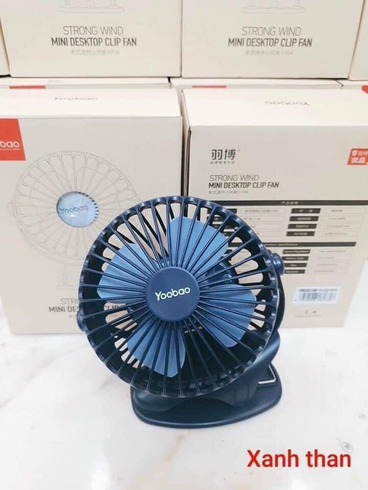 Quạt tích điện 360 độ kẹp xe đẩy