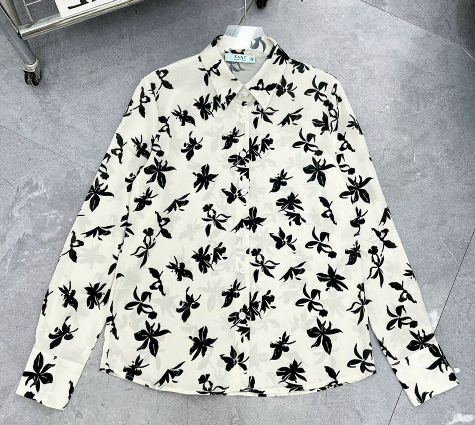 Áo sơmi nữ chất lụa trượt hàn vnxk xịn