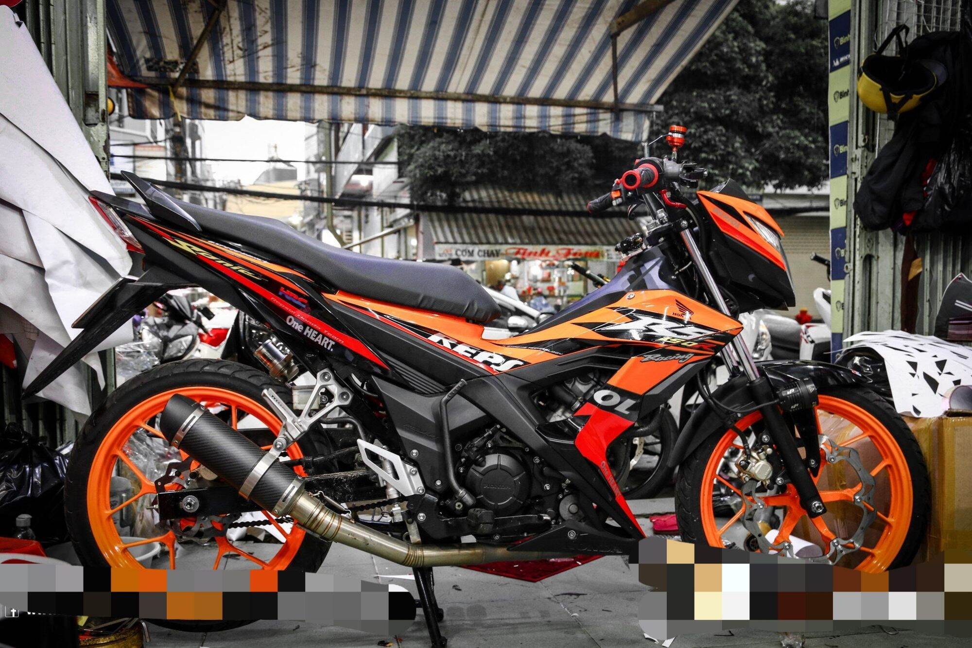 Tem rời sonic 150 cam đen, tặng kèm set logo, decal chất lượng tốt 3 lớp không bay màu