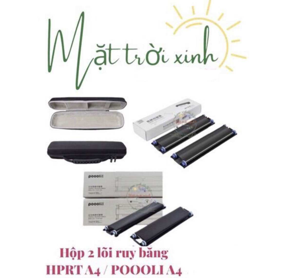 Hộp 2 lõi ruy băng hprt a4 / poooli a4