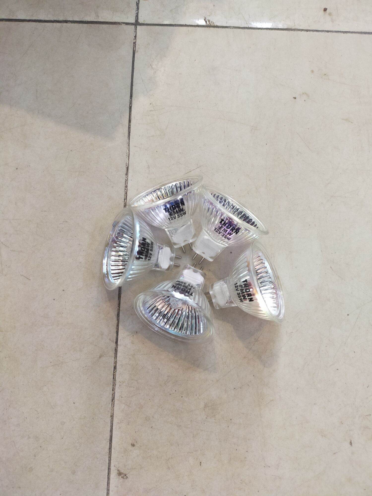 Combo 5 bóng nón mr 16 -35w halogen điện 12v và 220v