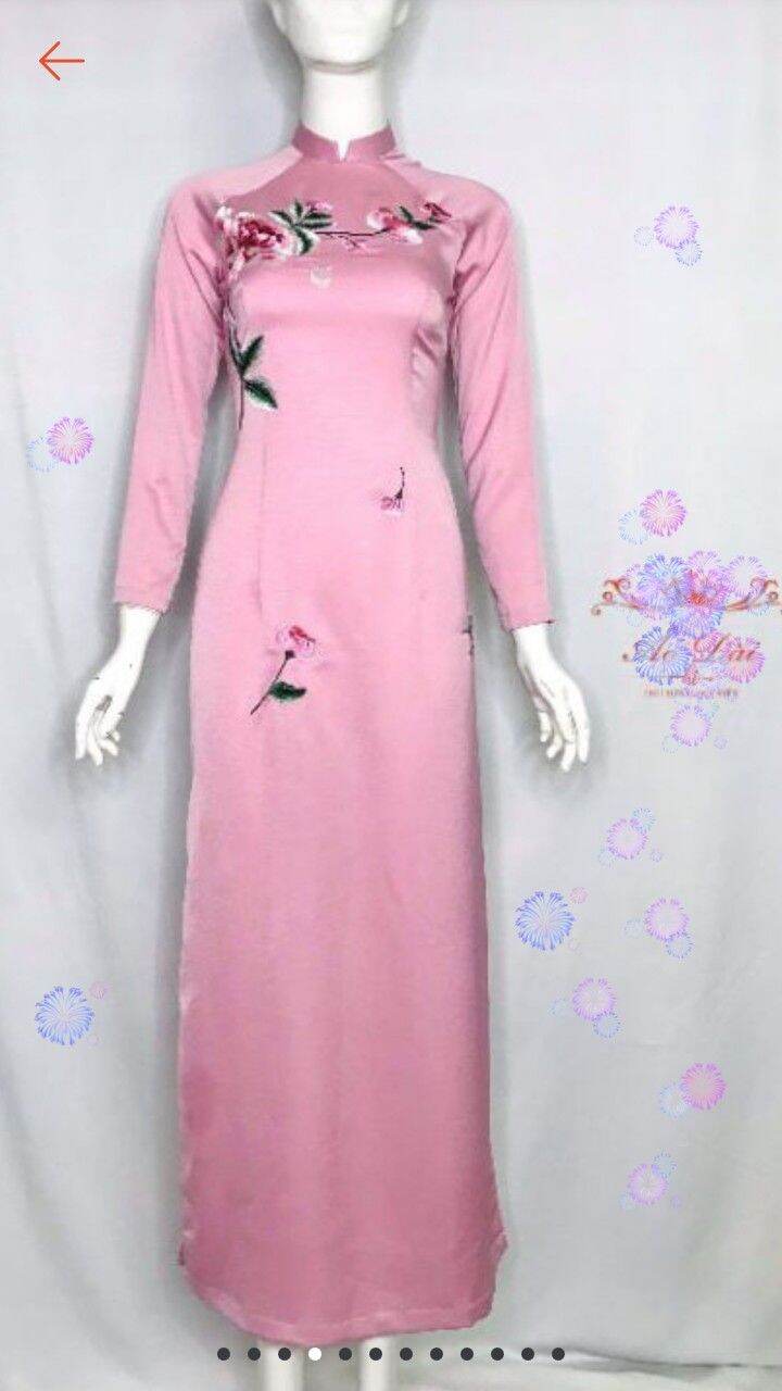 SALE ÁO DÀI LỤA TÂY THI CAO CẤP CHỈ 279 K 1 BỘ( ÁO + QUẦN CÙNG MÀU, CÙNG CHẤT LIỆU 👌