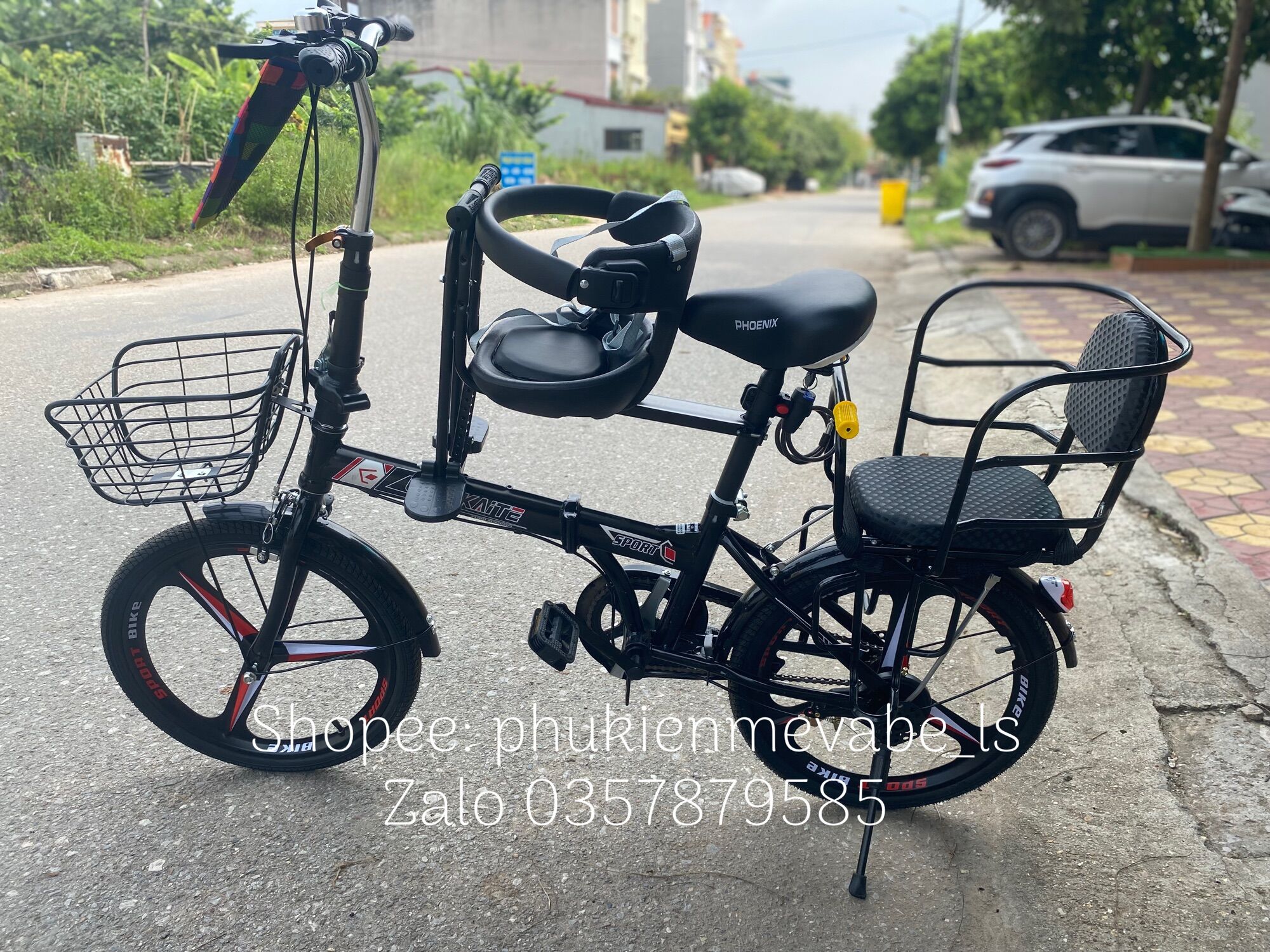 D07-Ghế ngồi trước xe đạp thể thao cao cấp