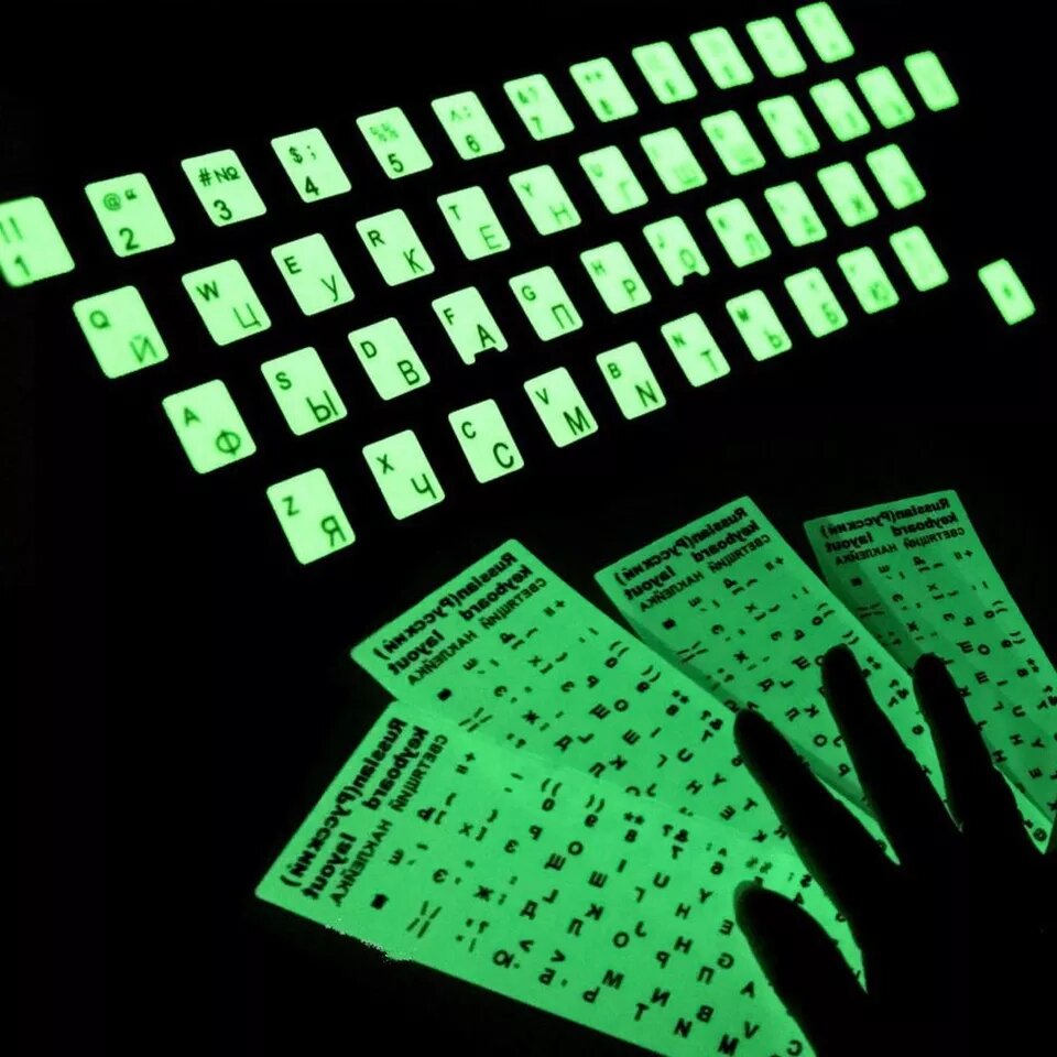 Dán bàn phím dạ quang decal dán laptop pc bàn phím phát sáng trang trí miếng dán làm mới bàn phím laptop dạ quang