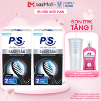 Bộ 4 đầu bàn chải điện P/S S100 Pro - Sạch Sâu Màu Đen