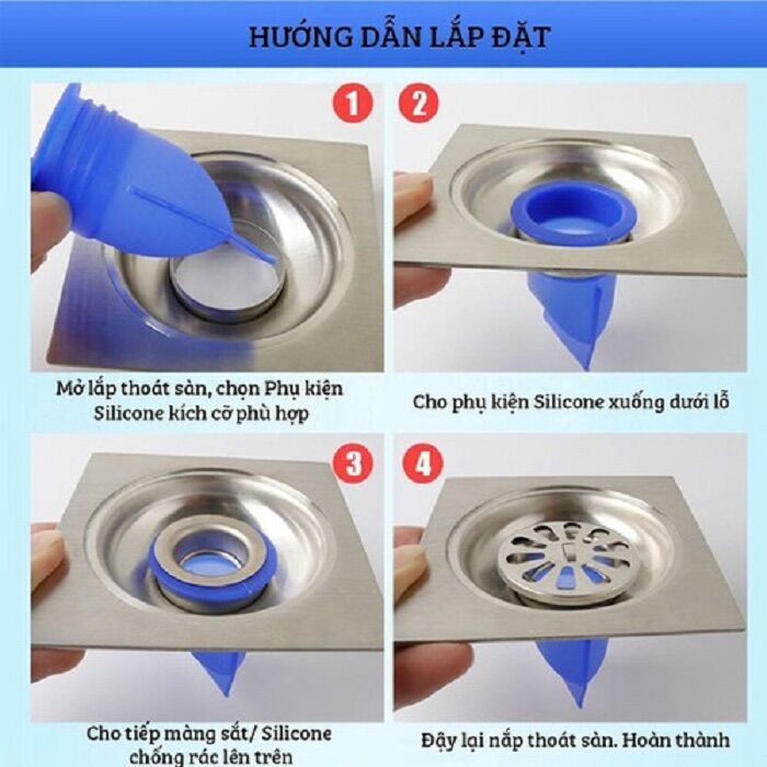 [HCM]Bịt Nắp Cống Silicon Ngăn Mùi