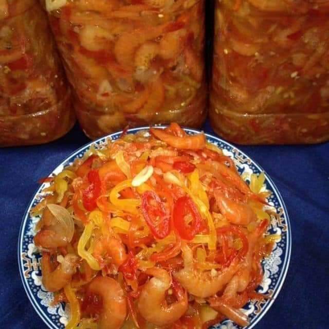 Mắm tép bạc đất trộn đu đủ 600g