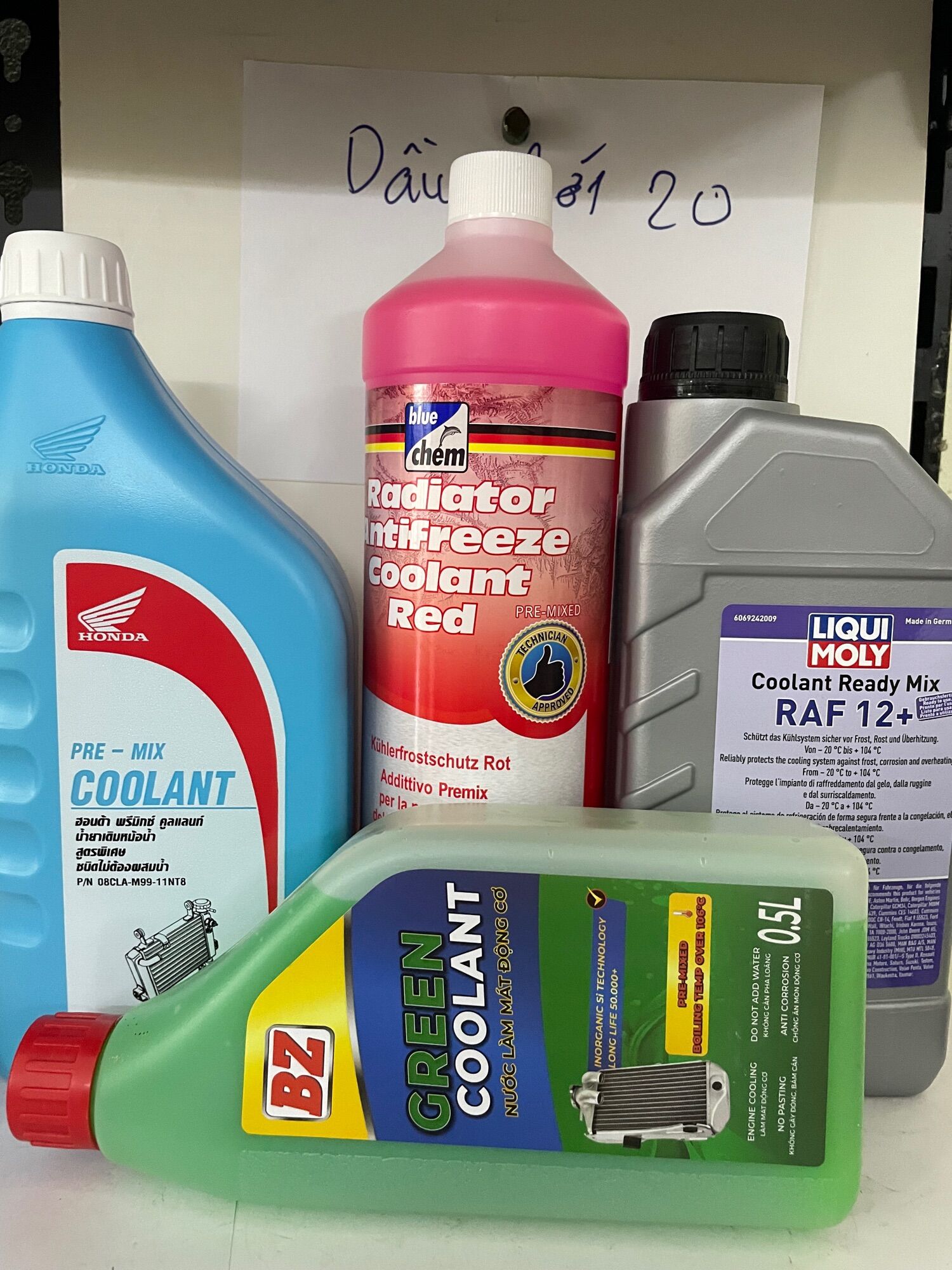 Nước làm mát, Nuớc giải nhiệt, Nước mát liqui, nước mát bluechem, nước mát honda, nước mát bz, nước mát sprayking
