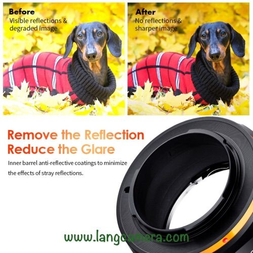 Ngàm chuyển AI-FX Pro hiệu K&F Concept (sử dụng lens Nikon trên máy ảnh Fujifilm)