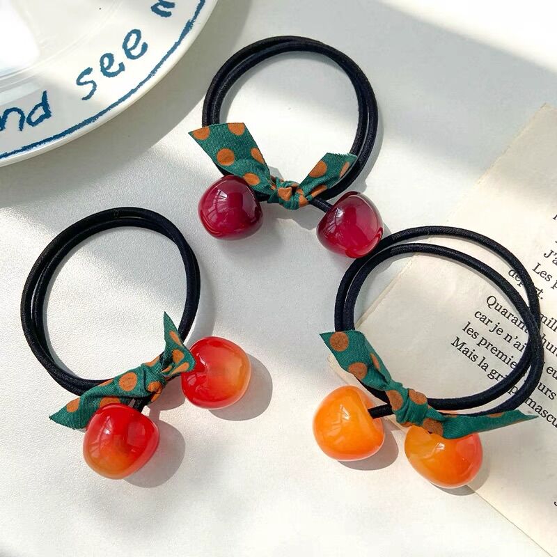 Dây Buộc Tóc Quả Cherry Phong Cách Hàn Quốc dễ thương