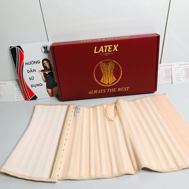Latex 25 xương cao 28 cm, đai nịt bụng giảm mỡ latex