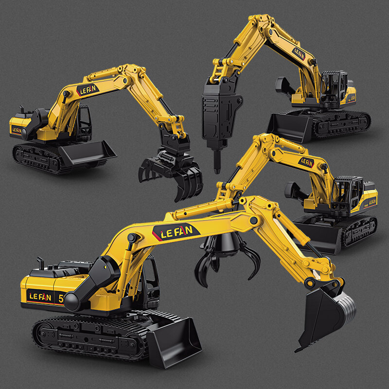 Xe công trình quán tính cỡ lớn mô phỏng máy xúc xe ủi máy kẹp kẹp máy khoan mô hình xe đồ chơi trẻ em bé trai