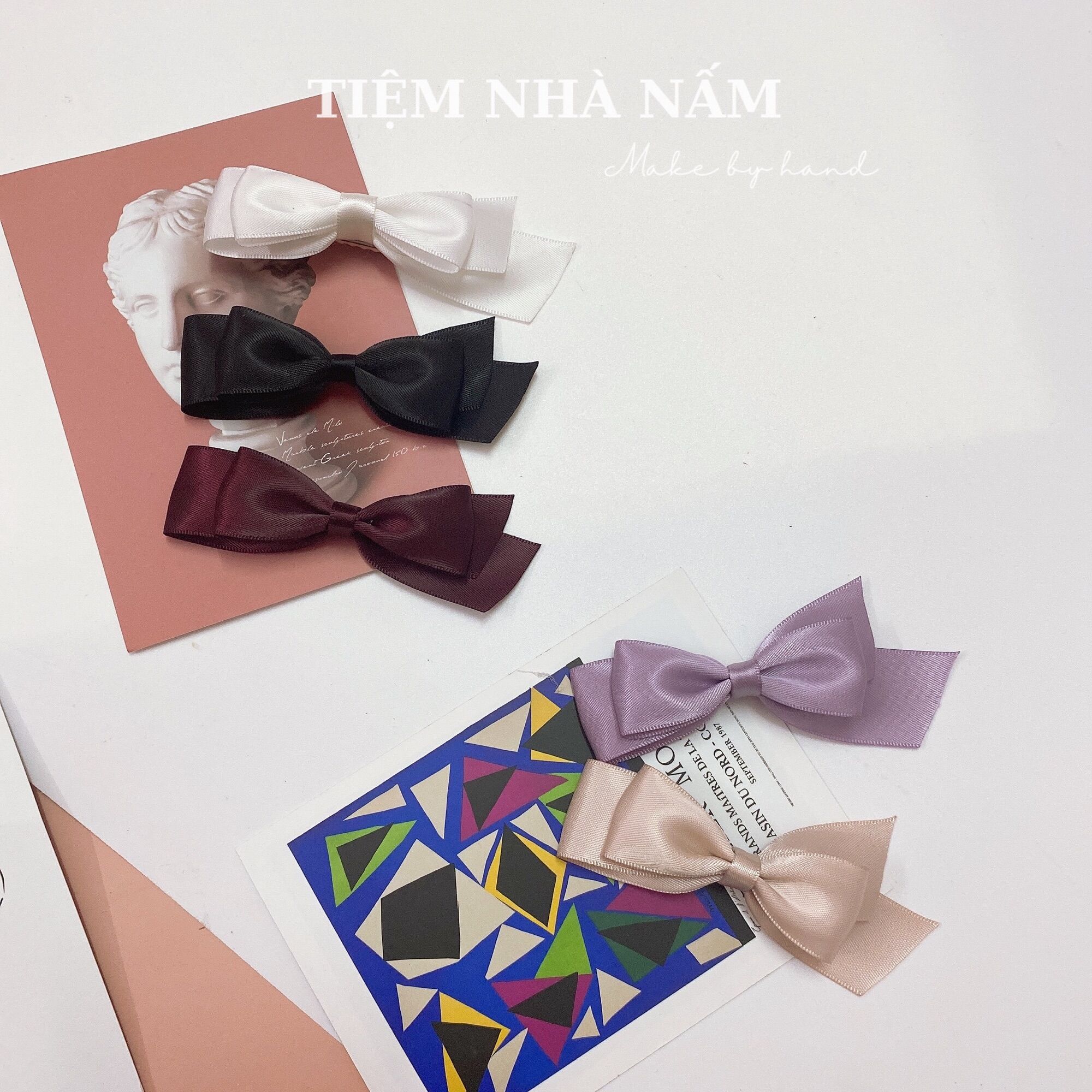 🎀 SET 2 KẸP TÓC MÁI ĐÁNG YÊU - [ Nhà Nấm handmade ]