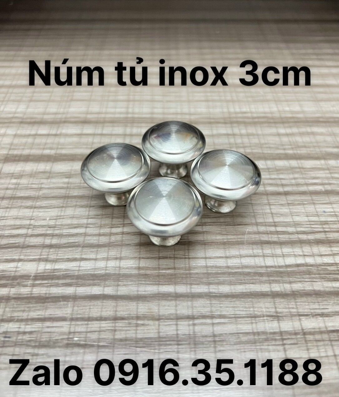 Núm tay nắm tủ inox bản rộng 3cm