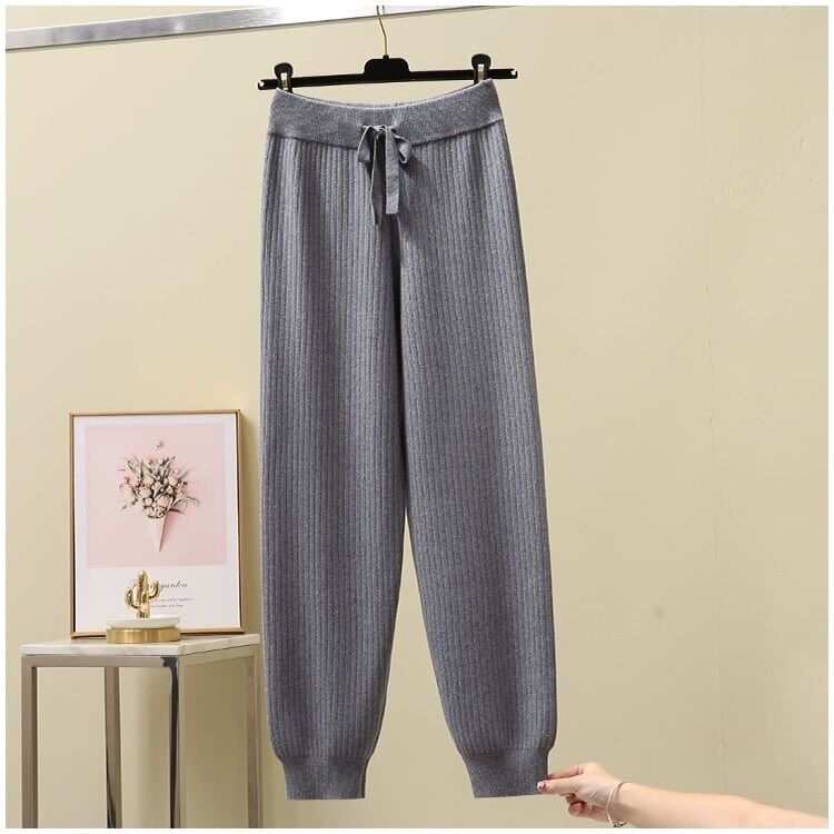 Quần Jogger nữ Bo gấu Chất Thun Len M107