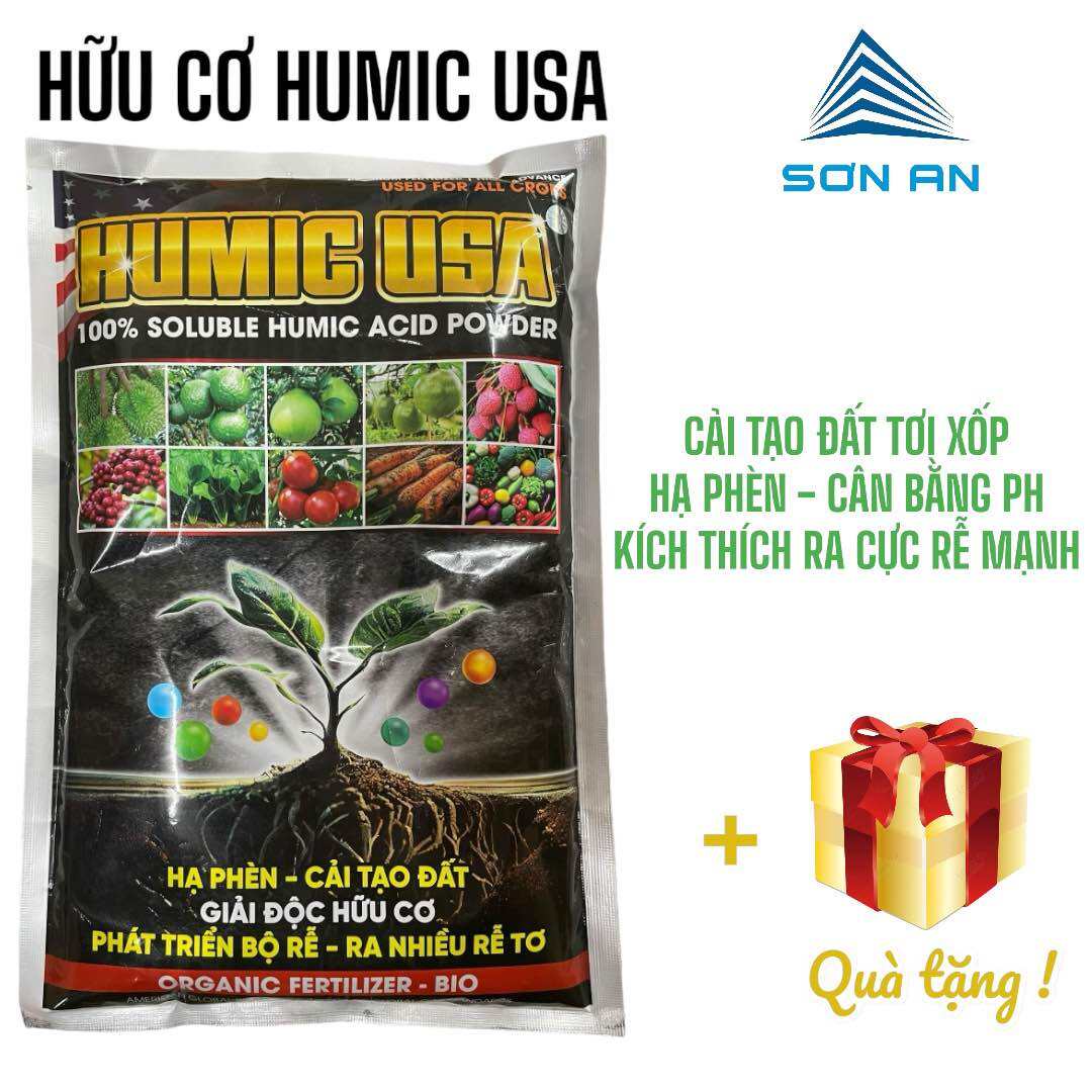 Humic USA (1kg) Phân bón hữu cơ kích ra rễ mạnh hạ phèn cân bằng PH cải tạo đất tơi xốp |Humic USA +