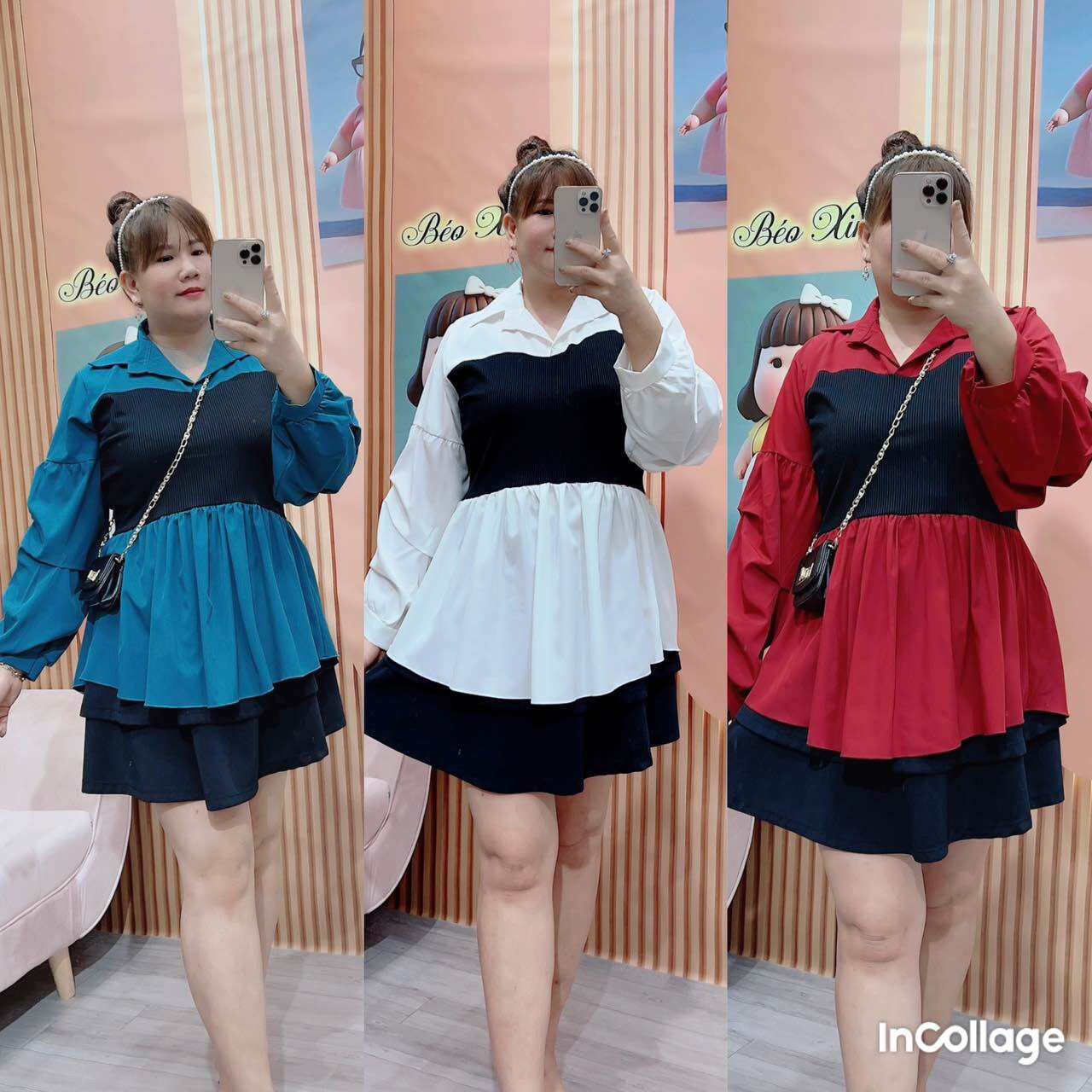 ÁO SƠMI KIỂU TAY BỒNG KIÊU SA Bigsize Nữ (60-95kg)
