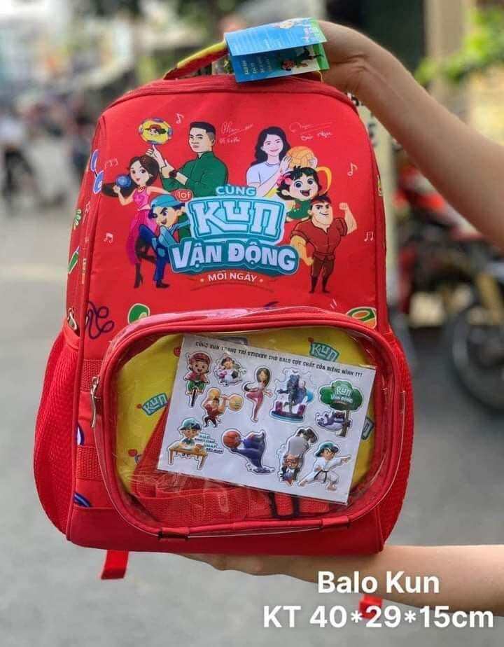 Balo kun chống gù 2 trong 1 cho bé cấp 1 cấp 2. 