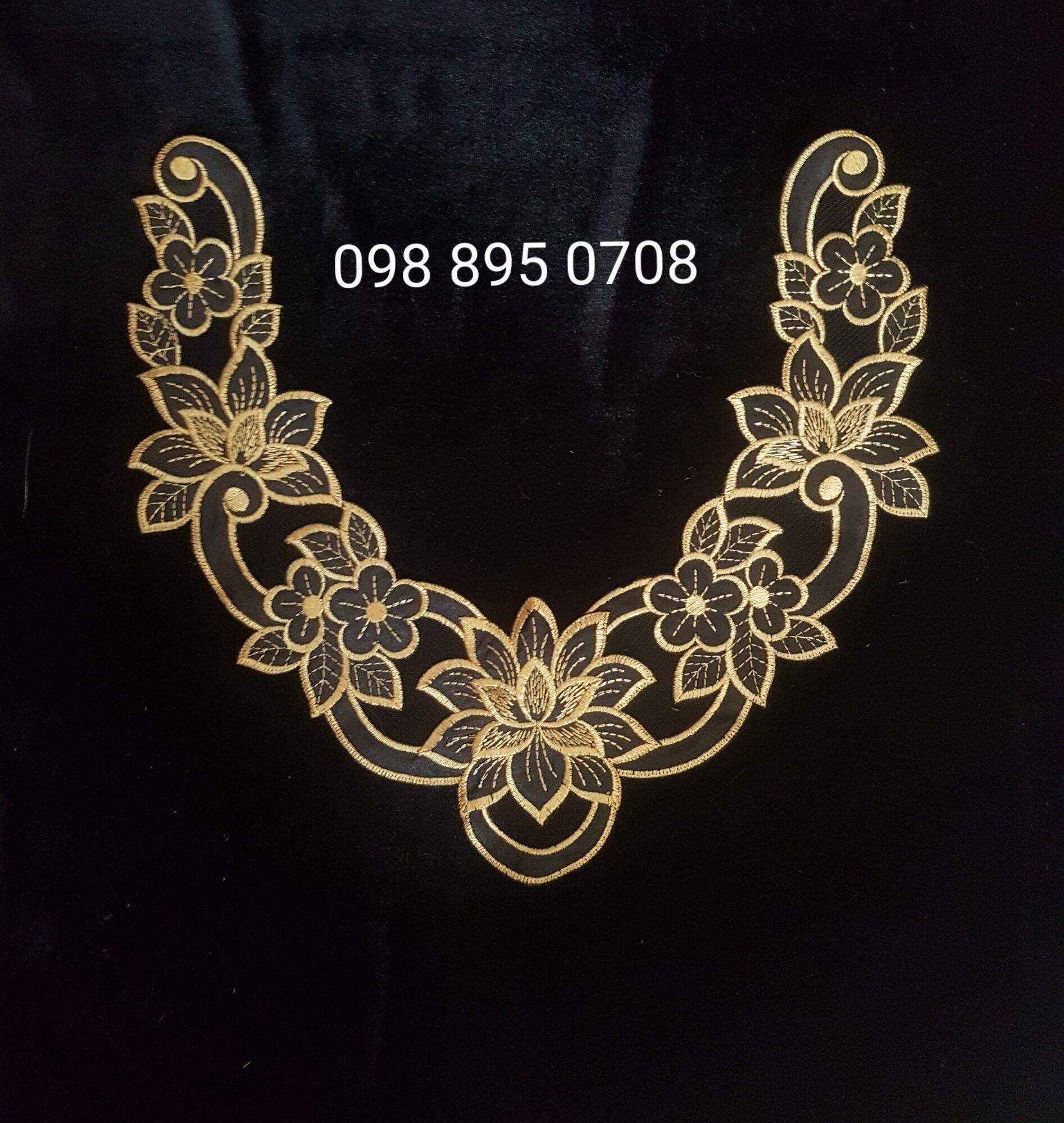 Cổ ren ghép may áo