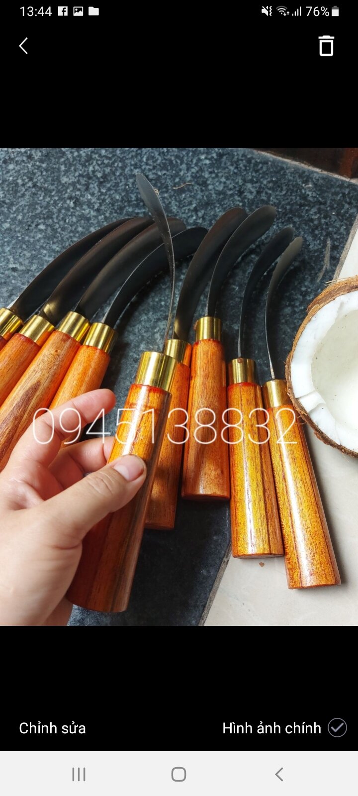 [BẢO HÀNH 1 ĐỔI 1]Bộ 2 dao lấy cơm dừa non nguyên trái+cơm dừa già