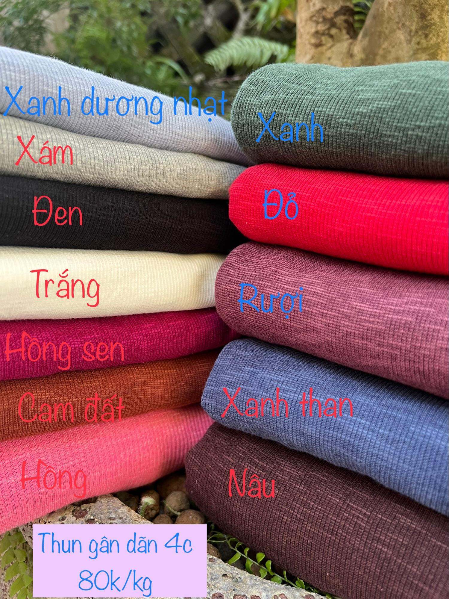 Thun gân hè 100% cotton dãn 4c