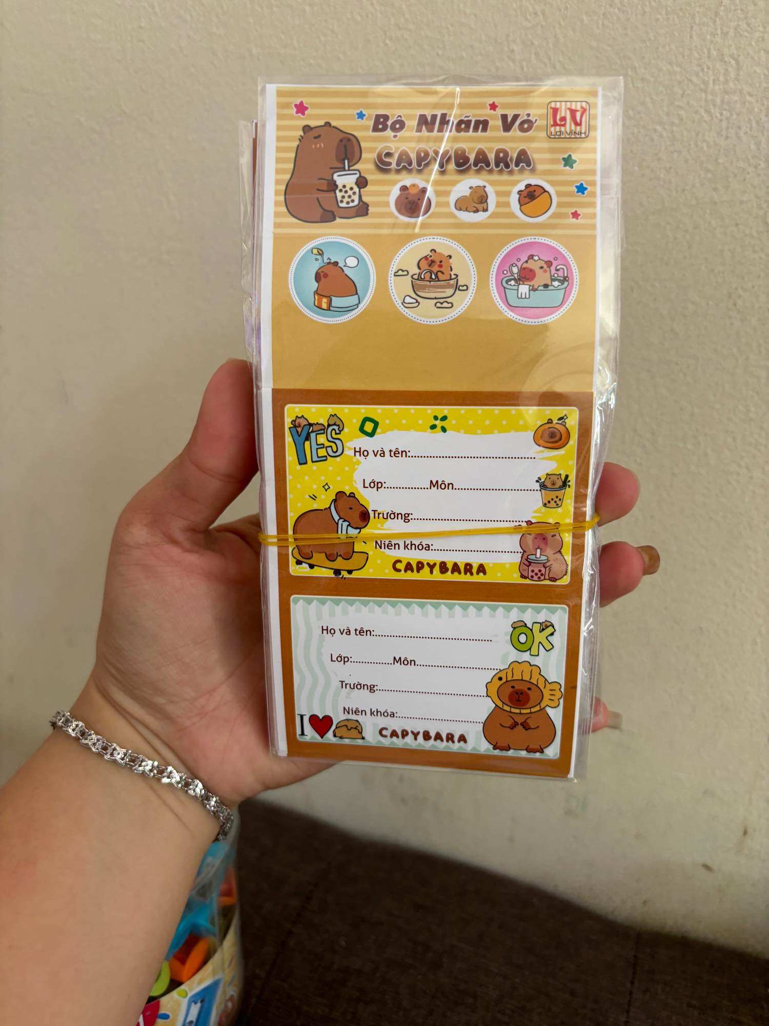 NHÃN VỞ LaBuBu có keo sẵn 1bịch 10 cái