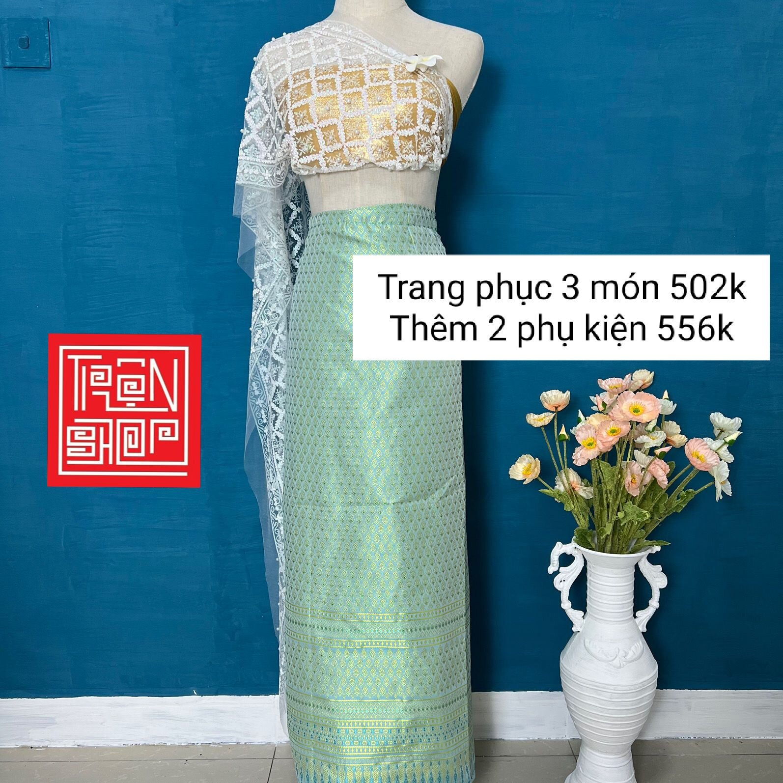 Set trang phục Thái Lan 3 món có sẵn