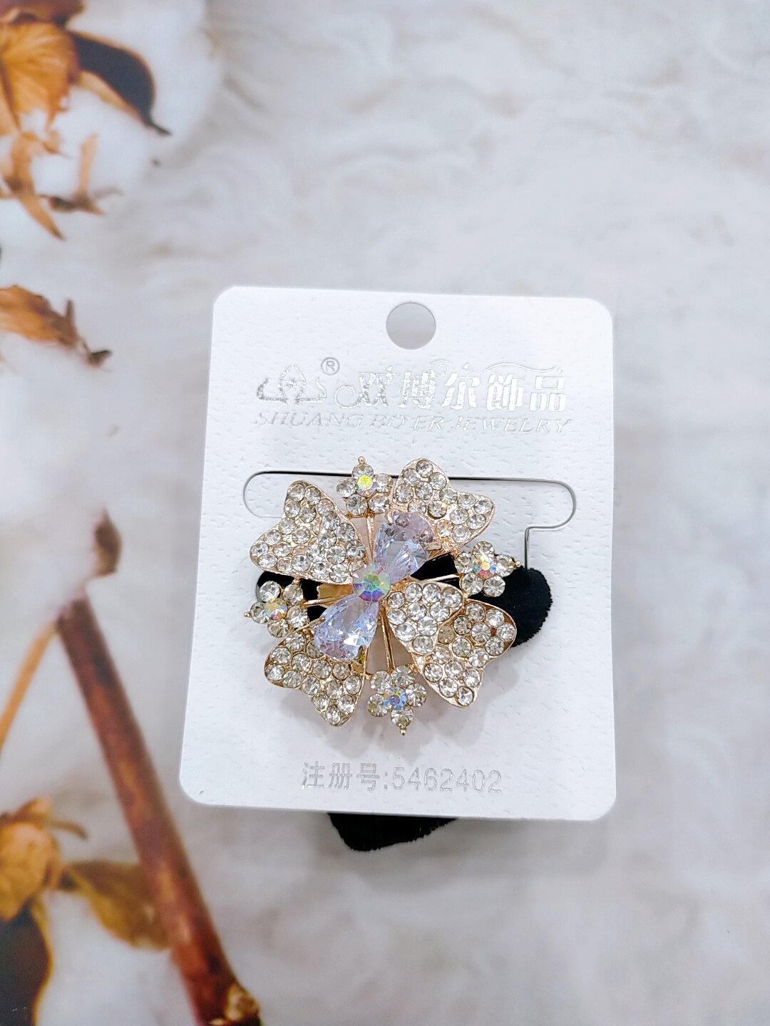 Cột tóc nhung đính đá cao cấp M2
